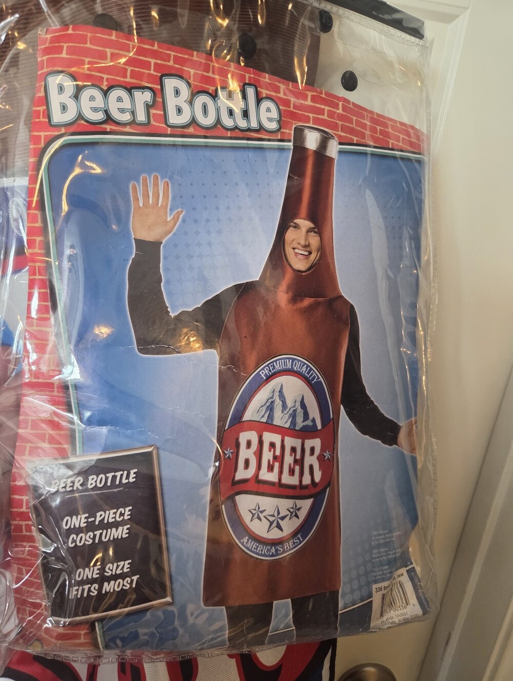 Unisex Beer Bottle Costume One Size Fits Most